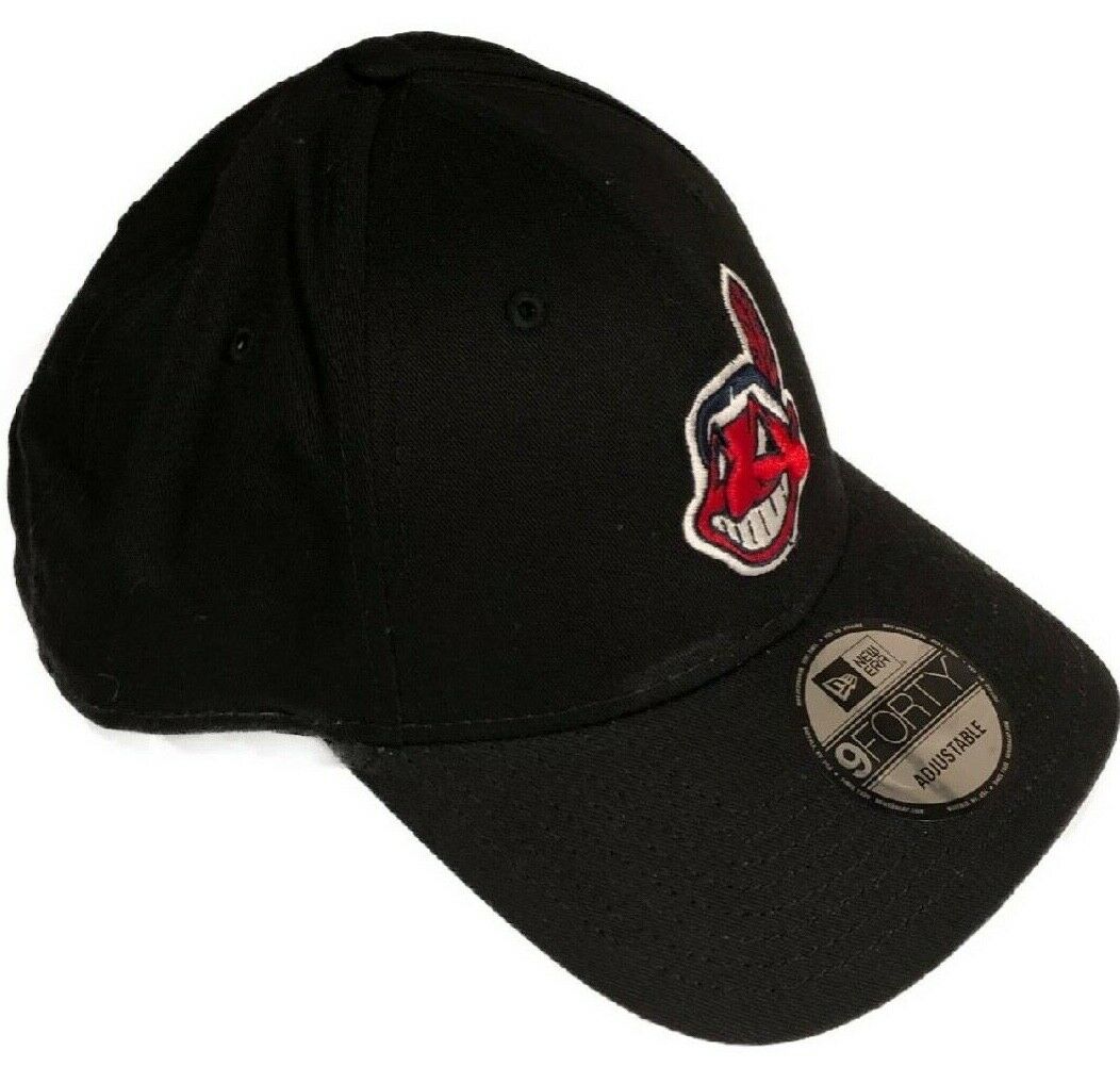 Men's New Era Cleveland Indians Black MLB Baseball 9FORTY Snapback Adj –  Bleacher Bum Collectibles