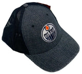 Men's Edmonton Oilers American Needle NHL Heathered Ploy Stretch Tonal Hat Cap - Multiple Sizes