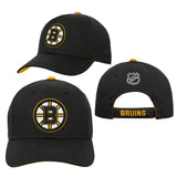 Youth Boston Bruins Basic Logo NHL Hockey Structured Adjustable Hat Cap