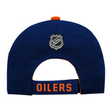 Youth Edmonton Oilers Navy Basic Structured Adjustable NHL Hockey Hat Cap