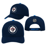 Youth Winnipeg Jets Basic Logo NHL Hockey Structured Adjustable Hat Cap