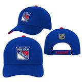 Youth New York Rangers Basic Logo NHL Hockey Structured Adjustable Hat Cap