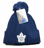 Mens NHL Hockey Primary Logo Pom Ribbed Toque Beanie Knit Hat Cap Multiple Teams - Bleacher Bum Collectibles, Toronto Blue Jays, NHL , MLB, Toronto Maple Leafs, Hat, Cap, Jersey, Hoodie, T Shirt, NFL, NBA, Toronto Raptors