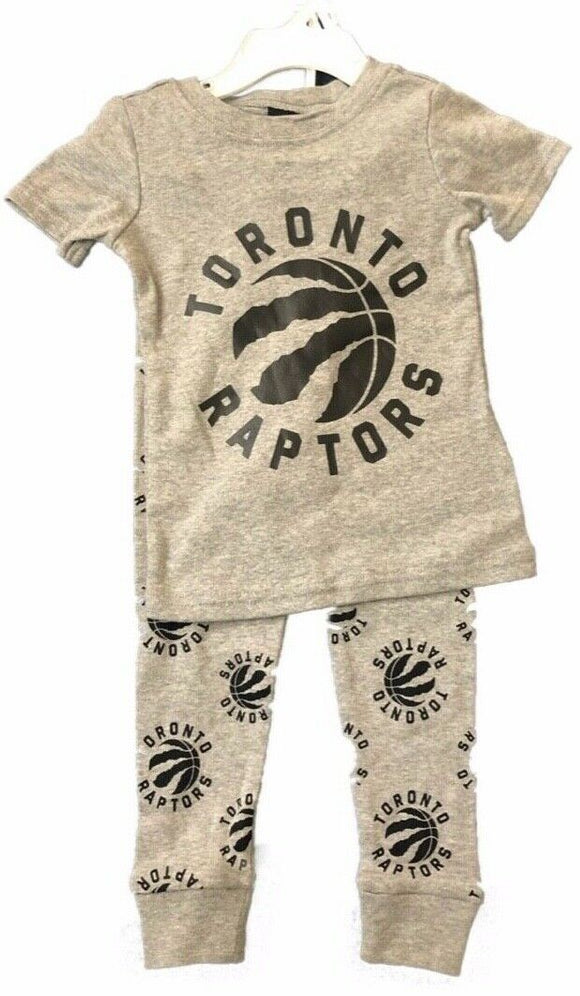 Toronto Raptors 2 Piece Pyjamas Grey Primary Logo Shirt & Pants Set - Multiple Sizes Kids & Youth - Bleacher Bum Collectibles, Toronto Blue Jays, NHL , MLB, Toronto Maple Leafs, Hat, Cap, Jersey, Hoodie, T Shirt, NFL, NBA, Toronto Raptors