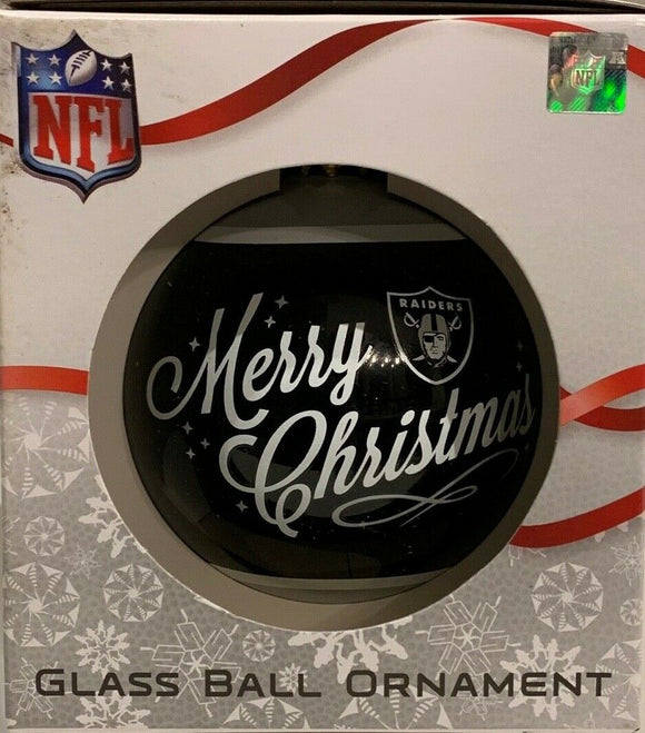 Las Vegas Raiders Shatter Proof Single Ball Christmas Ornament NFL Football
