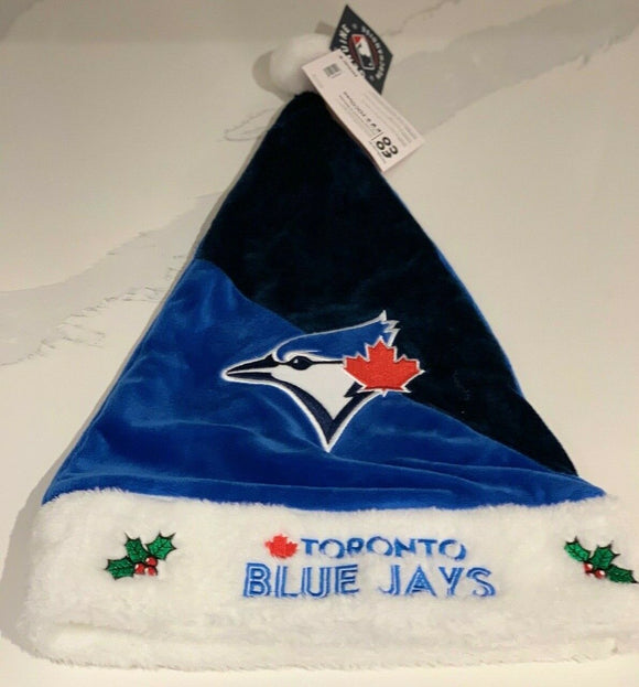 Toronto Blue Jays Logo Colorblock Santa Hat MLB Baseball by Forever Collectibles