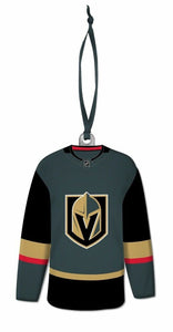 Vegas Golden Knights NHL Hockey Resin Jersey with Satin Ribbon Christmas Tree Ornament - Bleacher Bum Collectibles, Toronto Blue Jays, NHL , MLB, Toronto Maple Leafs, Hat, Cap, Jersey, Hoodie, T Shirt, NFL, NBA, Toronto Raptors