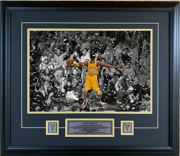 Los Angeles Lakers Legend Kobe Bryant Spotlight The Black Mamba Framed with Pins & Plate