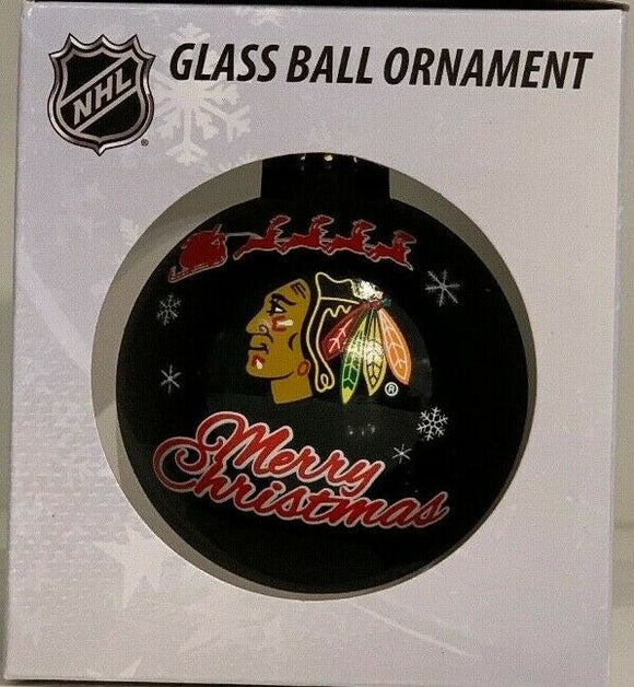 Chicago Blackhawks Shatter Proof Single Ball Christmas Ornament NHL Hockey