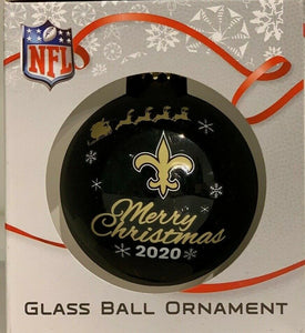 New Orleans Saints Shatter Proof Single Ball Christmas Ornament NFL Football