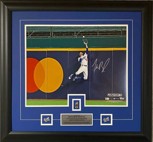 Mookie Betts Los Angeles Dodgers Autographed 16" x 20" 2020 NLCS Game 7 Home Run Robbing Photograph Framed