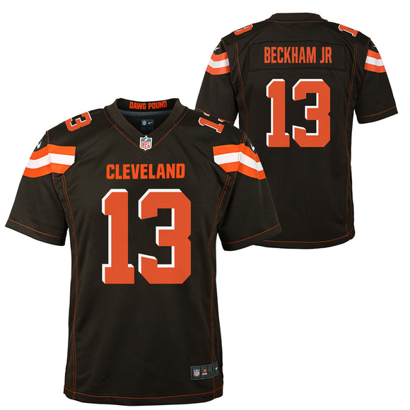 Youth Nike Odell Beckham Jr. Brown Cleveland Browns Game NFL Home Football Jersey