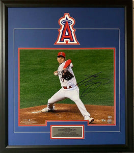 Shohei Ohtani Los Angeles Angels Autographed 16" x 20" Pitching Framed Photograph