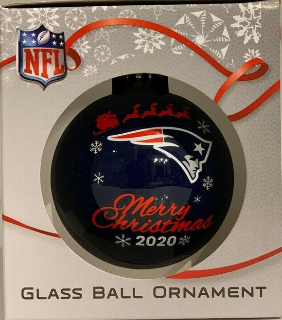 New England Patriots Shatter Proof Single Ball Christmas Ornament NFL Football