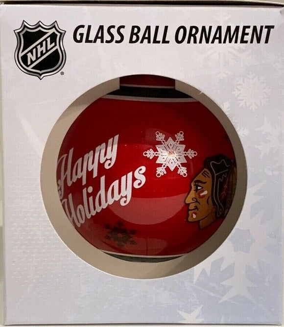 Chicago Blackhawks Alt Shatter Proof Single Ball Christmas Ornament NHL Hockey