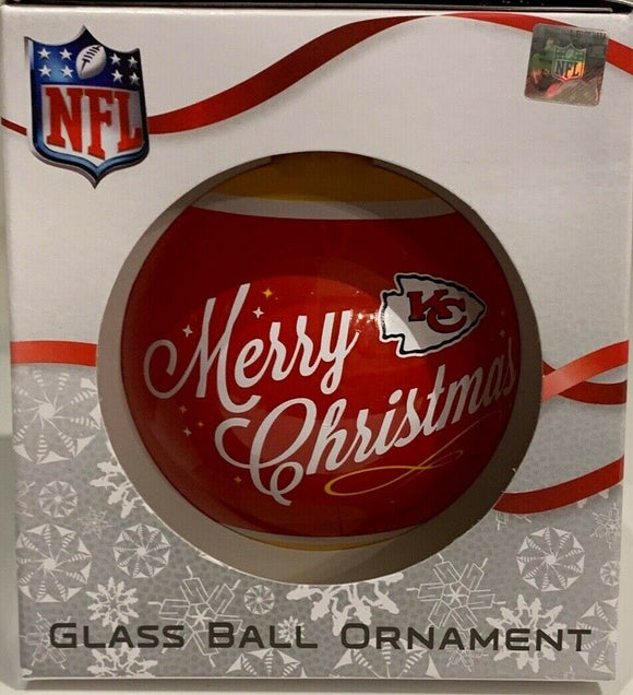 Kansas City Chiefs Shatter Proof Single Ball Christmas Ornament NFL Football