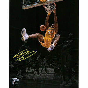 Shaquille O'Neal Los Angeles Lakers Autographed 11x14 Spotlight Dunk Photo NBA Basketball