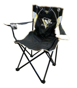 NHL Hockey Licensed Pittsburgh Penguins Team Logo Child Folding Chair with Cup Holder
