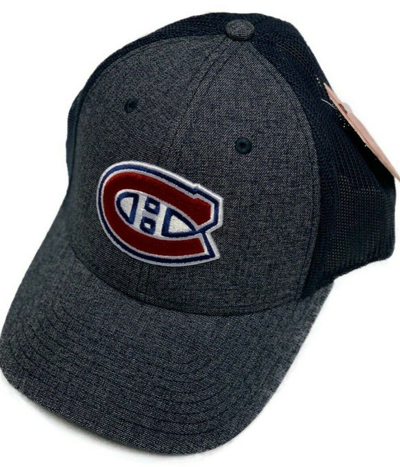 Men's Montreal Canadiens American Needle NHL Heathered Ploy Stretch Tonal Hat Cap - Multiple Sizes