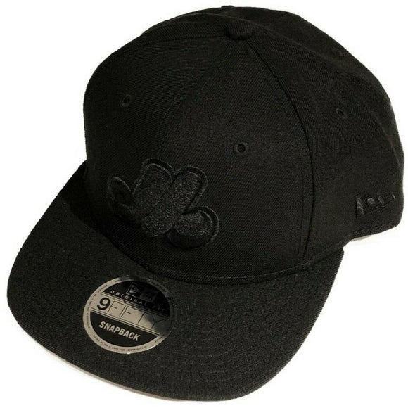 Men's Montreal Expos MLB New Era 9Fifty Black on Black Snapback Hat Cap