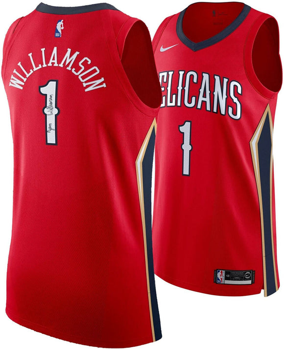 New Orleans Pelicans Zion Williamson Autographed Fanatics Authentic Nike Red Authentic Jersey