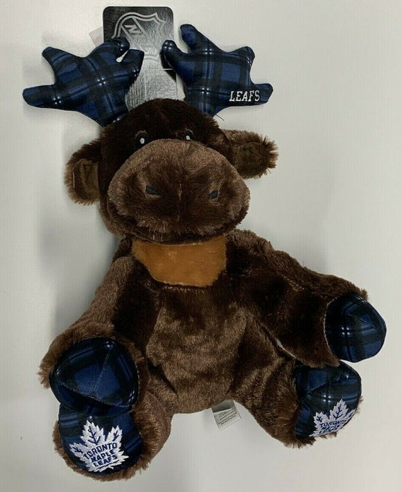Toronto Maple Leafs NHL Hockey 12-inch Plaid Moose Plush by Forever Collectibles