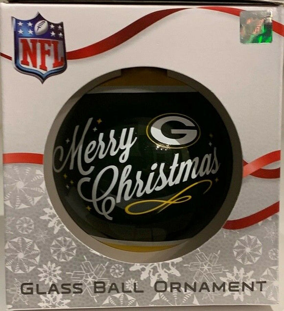 Green Bay Packers Shatter Proof Single Ball Christmas Ornament NFL Football