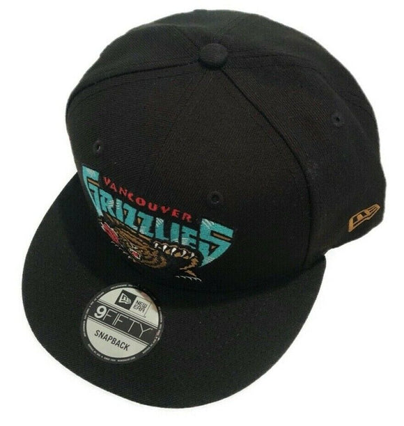 Men's New Era Black Vancouver Grizzlies Hardwood Classics Nights - 9FIFTY Adjustable Snapback Hat