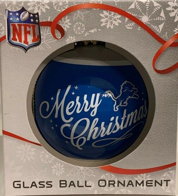 Detroit Lions Shatter Proof Single Ball Christmas Ornament NFL Football