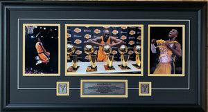 Los Angeles Lakers Legend Kobe Bryant 3 Picture Collage Framed with Pins and Plate - Bleacher Bum Collectibles, Toronto Blue Jays, NHL , MLB, Toronto Maple Leafs, Hat, Cap, Jersey, Hoodie, T Shirt, NFL, NBA, Toronto Raptors