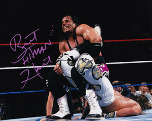 Bret "The Hitman" Hart WWE Wrestling Superstar Autographed Signed Photoshoot 8x10 Photo