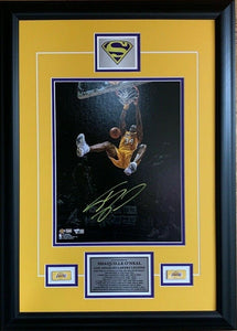Shaquille O'Neal Los Angeles Lakers Autographed 11x14 Spotlight Dunk Photo NBA Basketball Framed