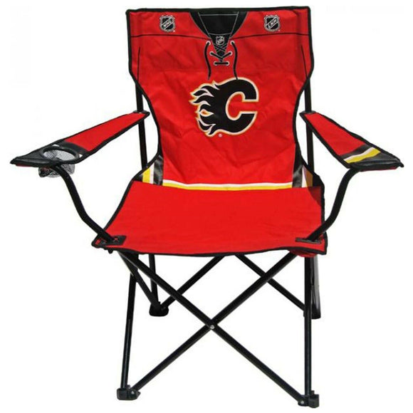 NHL Hockey Licensed Calgary Flames Team Logo Child Folding Chair with Cup Holder