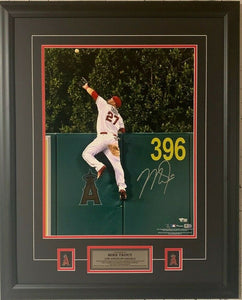 Mike Trout Los Angeles Angels Autographed 16" x 20" Robbing a Home Run Photo Framed with Plaques