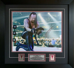 WWE Superstar The Undertaker Signed 16x20 Framed Picture Authenticated w/ COA