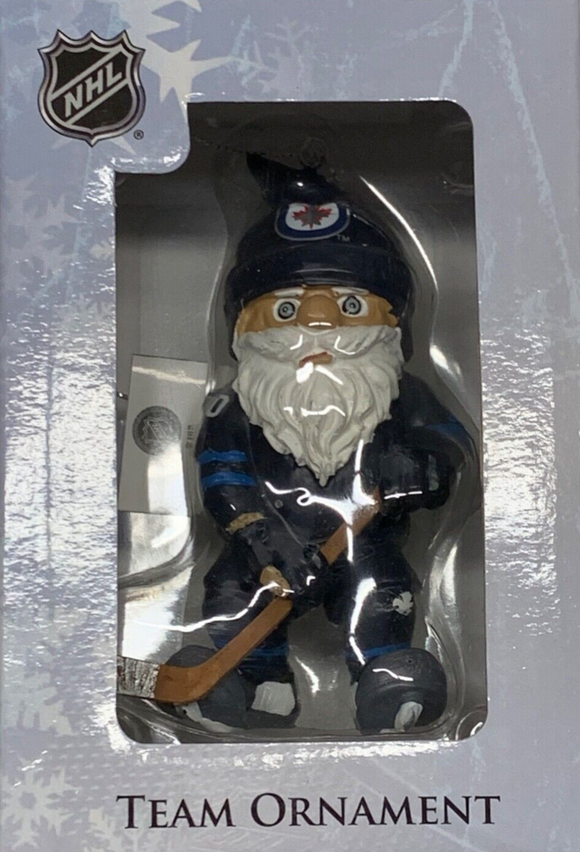 Winnipeg Jets NHL Hockey Action Pose Gnome Christmas Tree Ornament