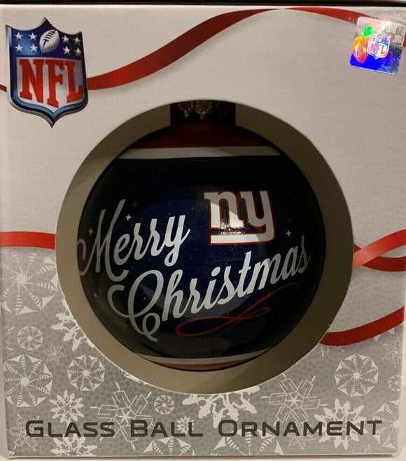 New York Giants Shatter Proof Single Ball Christmas Ornament NFL Football