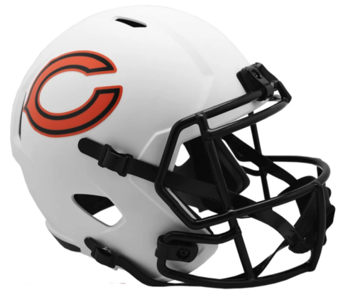 Chicago Bears Riddell White Lunar Eclipse Full Size Replica NFL Football Helmet