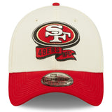 Men's San Francisco 49ers New Era Cream/Scarlet 2022 Sideline 39THIRTY 2-Tone Flex Hat