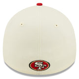 Men's San Francisco 49ers New Era Cream/Scarlet 2022 Sideline 39THIRTY 2-Tone Flex Hat