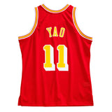 Men's Houston Rockets Yao Ming Mitchell & Ness Scarlet 2004-05 Hardwood Classics Swingman Jersey