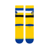 Men's Golden State Warriors NBA Basketball Stance Stripe Crew Socks - Size Large
