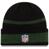 Men's New Era Black Green Bay Packers 2021 NFL Sideline - Tech Cuffed Knit Hat