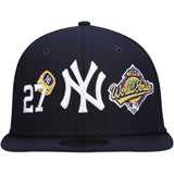 Men's New York Yankees New Era Navy 27x Count the Rings 59FIFTY Fitted Hat