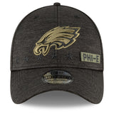 Men's Philadelphia Eagles New Era Heather Black 2020 Salute to Service 39THIRTY Flex Hat