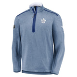 Toronto Maple Leafs Fanatics Branded Authentic Pro Travel & Training Quarter-Zip Jacket - Heathered Blue