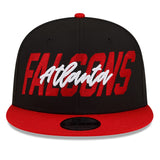 Men's Atlanta Falcons New Era Black/Red 2022 NFL Draft 9FIFTY Snapback Adjustable Hat