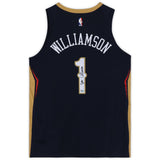 New Orleans Pelicans Zion Williamson Autographed Fanatics Authentic Nike Navy Swingman Jersey - Bleacher Bum Collectibles, Toronto Blue Jays, NHL , MLB, Toronto Maple Leafs, Hat, Cap, Jersey, Hoodie, T Shirt, NFL, NBA, Toronto Raptors