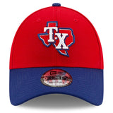 Texas Rangers Alt 3 New Era Men's League 9Forty MLB Baseball Adjustable Hat - Red/Royal