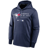 Men's Toronto Blue Jays Nike Navy Authentic Collection Baseball Logo Stack Performance Pullover - Hoodie